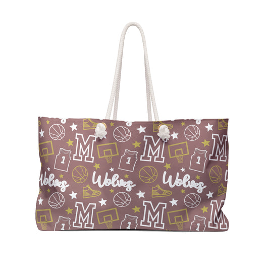 Monterey Wolves Basketball Weekender Bag